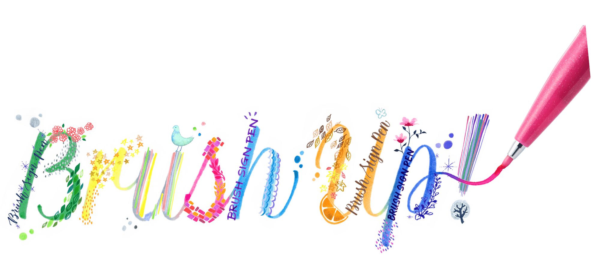 Pisak BRUSH SIGN PEN limonkowy SES15C-K2 PENTEL