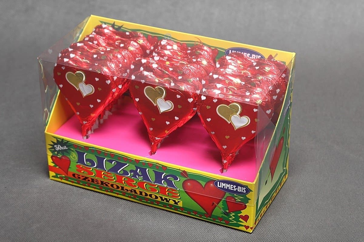 Lizak czekoladowy serce 21g LIMMES BIS (30szt)