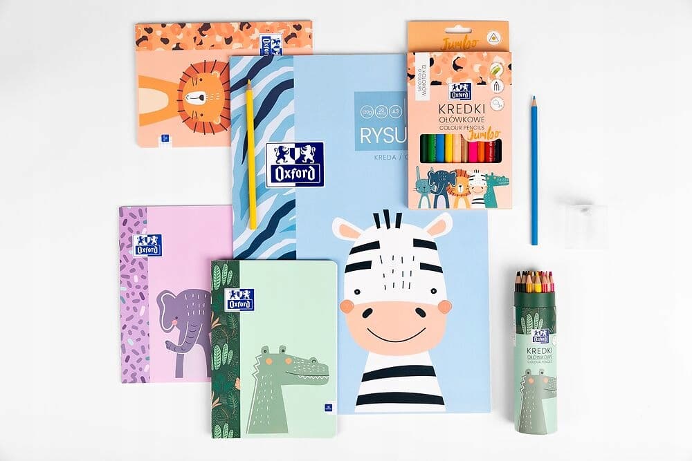 Blok rysunkowy szkolny A3 biały 20 kartek 120g KIDS 400170350 OXFORD