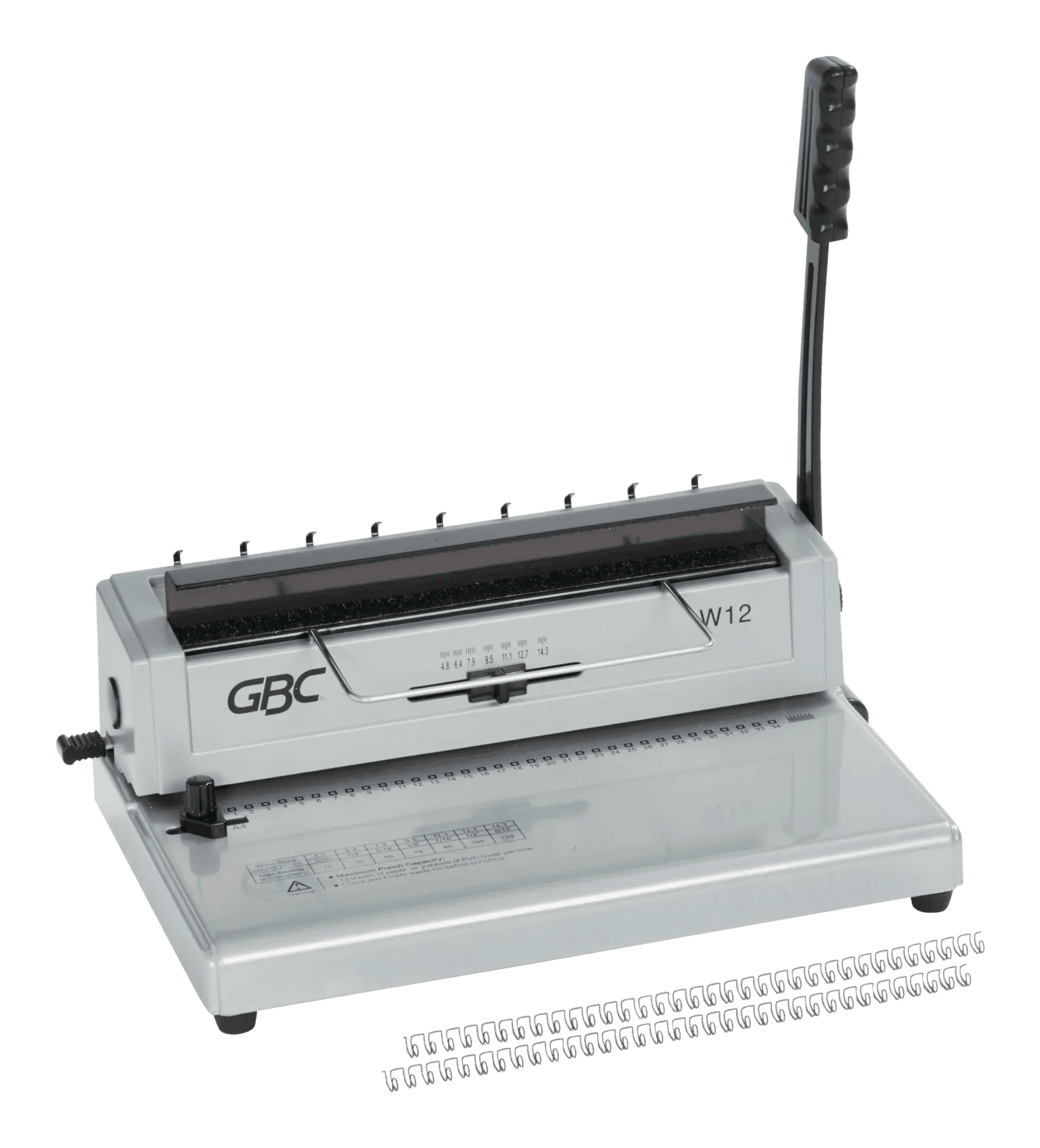 Bindownica drutowa W12 z ręcznym dziurkaczem binduje do 125 kartek A4 4410043 GBC