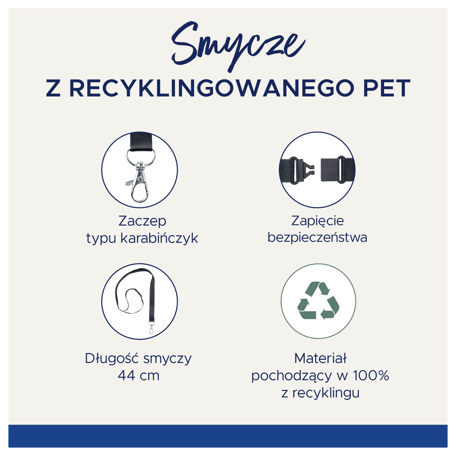 Smycz z karabińczykiem (10 sztuk) 440x15mm czarna 4842N AVERY
