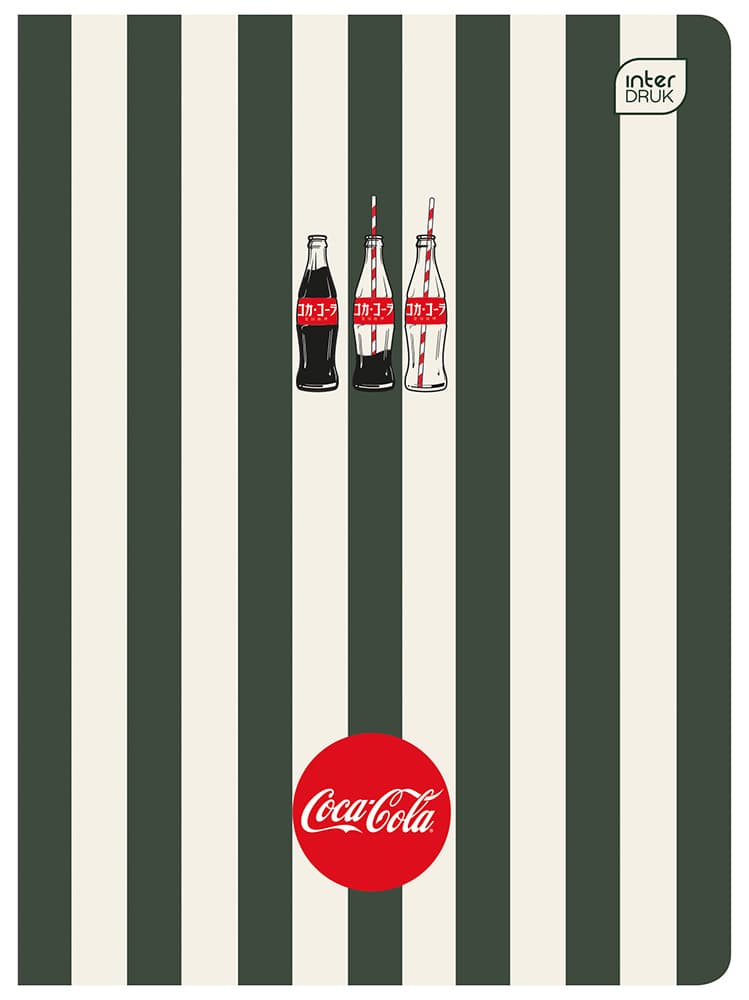 Zeszyt A5 80k kratka M Soft Touch COCA COLA INTERDRUK