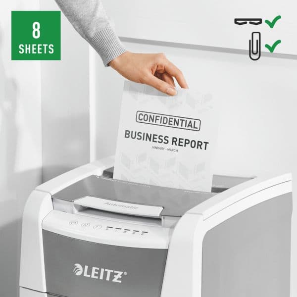 Niszczarka Leitz IQ AutoFeed 100, P4 100 kartek, kosz 34L80110000