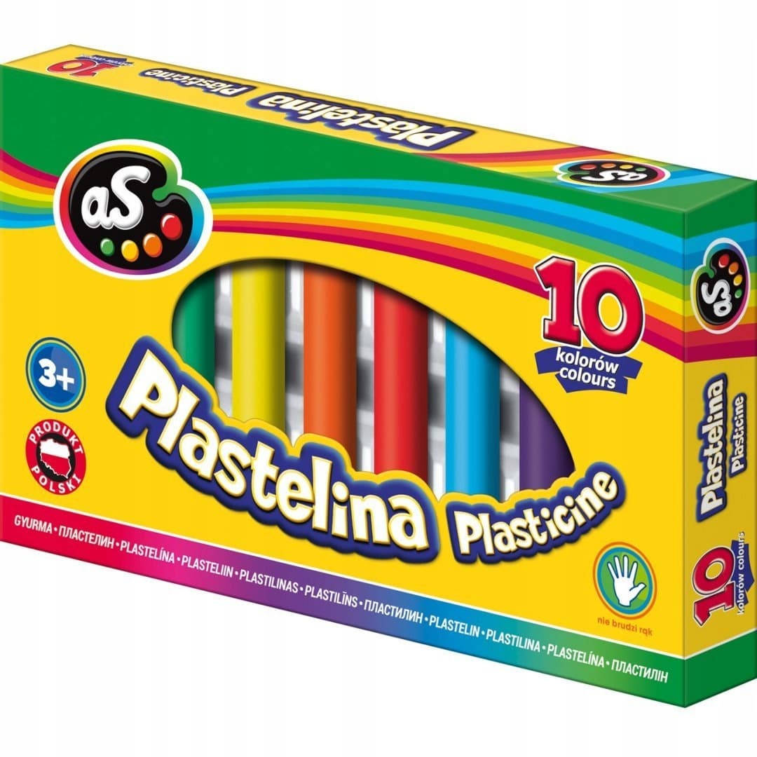 Plastelina szkolna dla dzieci zestaw 10 kolorów 303219002 ASTRA