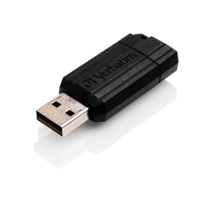 Pamięć USB 64GB VERBATIM USB 2.0 czarny 49065 PIN STRIPE