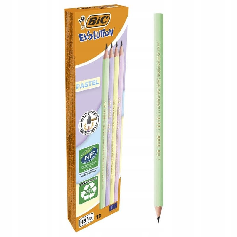 Ołówek EVOLUTION PASTEL z gumką HB 518306 BIC