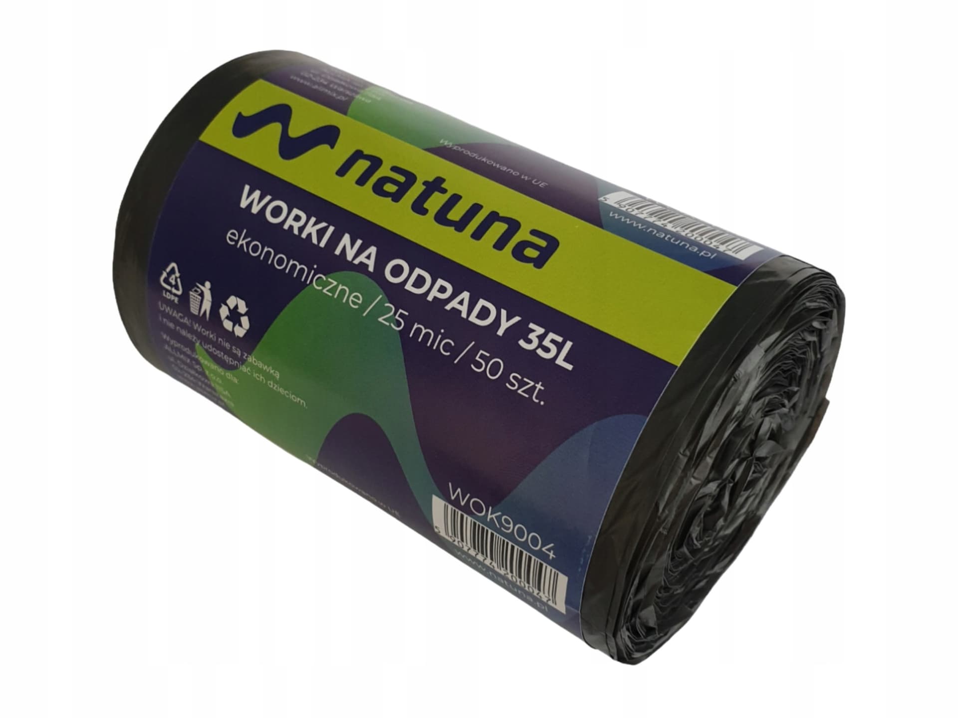 Worki na śmieci 35L 25mic LDPE ekonomiczne NATUNA (50szt)