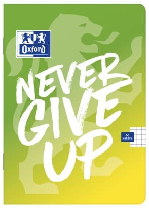Zeszyt A4 60k linia margines 90g NEVER GIVE UP 400114798 OXFORD