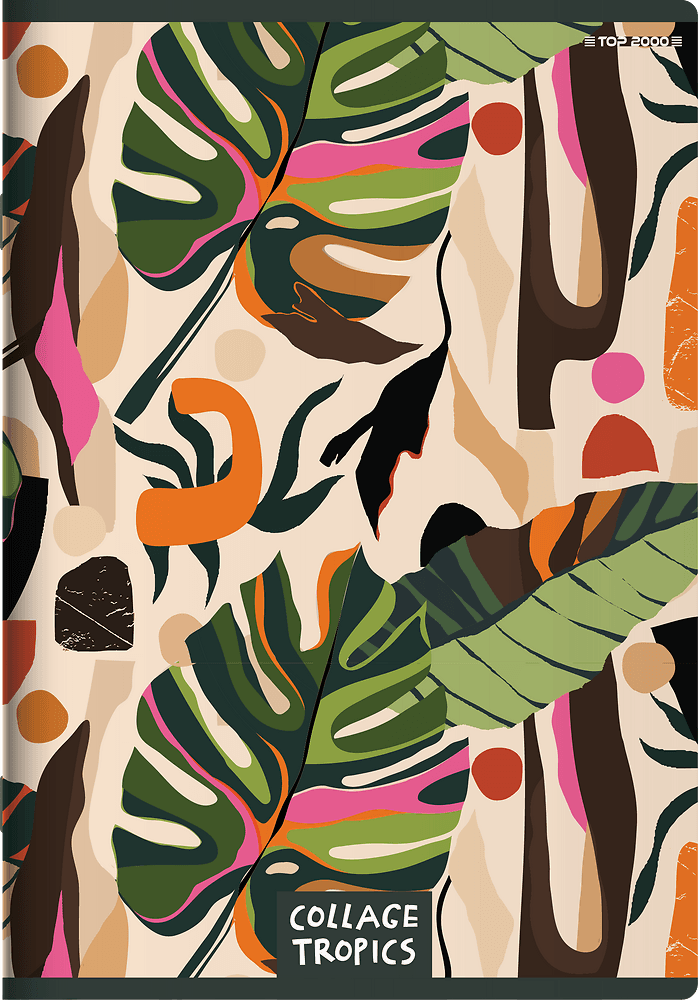 Zeszyt A5 60k linia margines COLLAGE TROPICS 400157928 TOP 2000