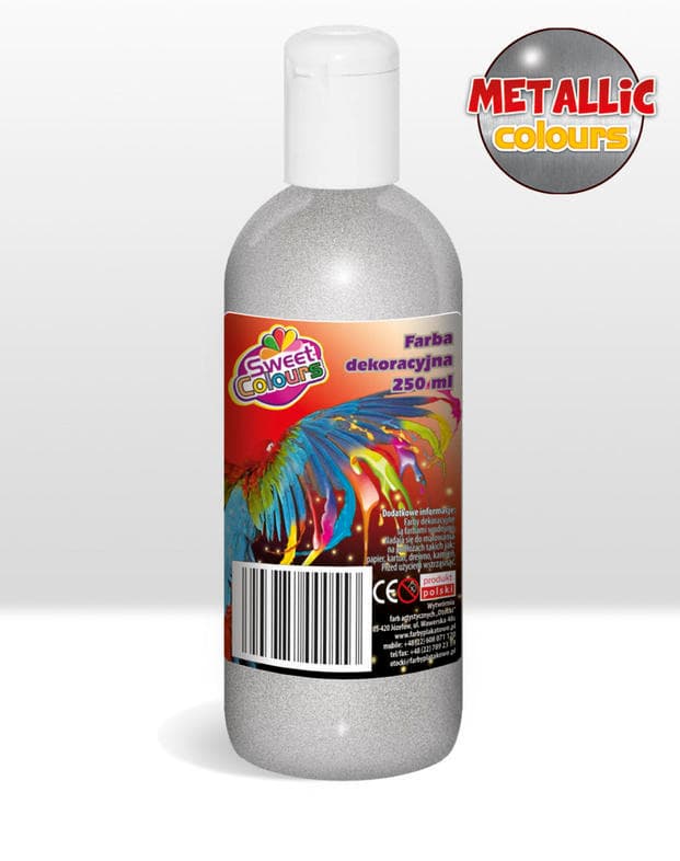 Farby plakatowe metaliczne 6 kol.x250ml Sweet Colours OTOCKI