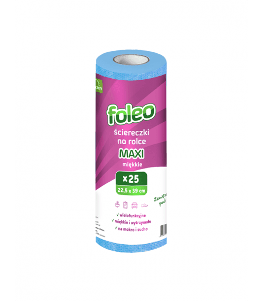 Ściereczki na rolce MAXI 22,5x39cm miękkie FOLEO FOLCOM ŚC02/21