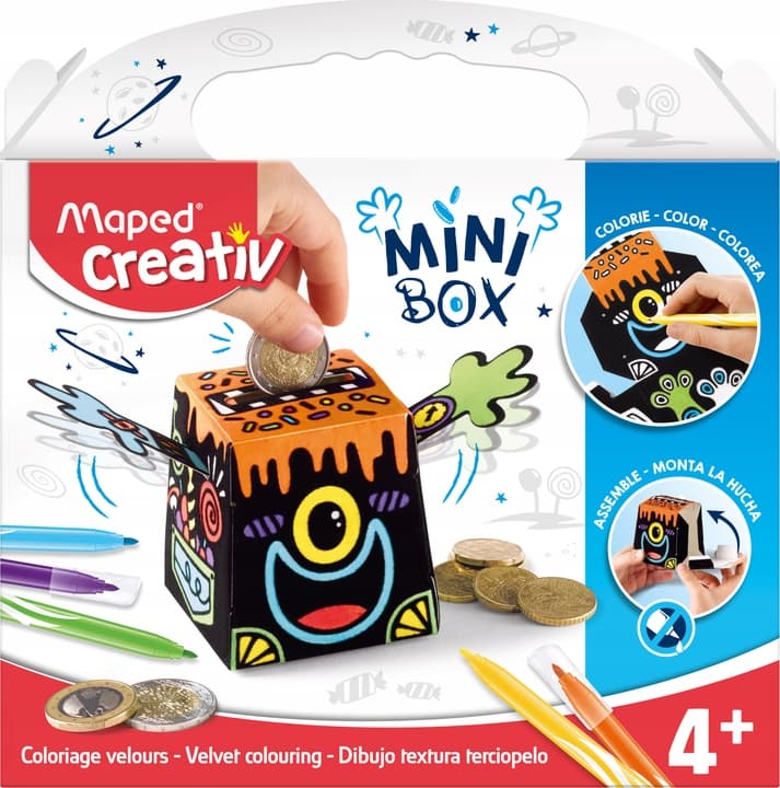 Zestaw MAPED CREATIV Mini Box kolorowa skarbonka 907013