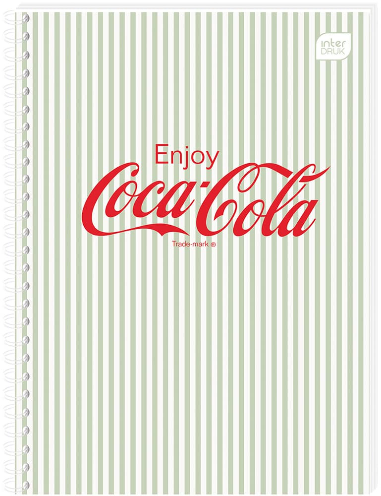 Kołozeszyt A6 80k kratka Soft Touch COCA COLA INTERDRUK