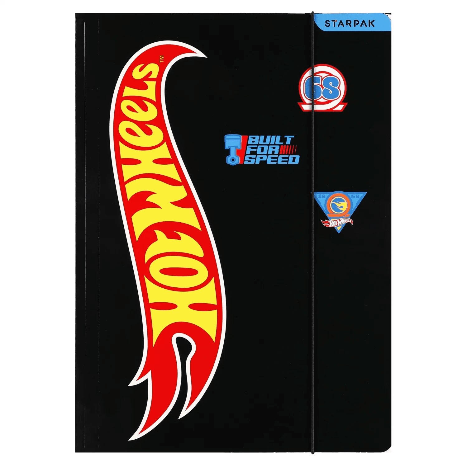 Teczka z gumką A4 HOT WHEELS czarna mix 583290 STARPAK
