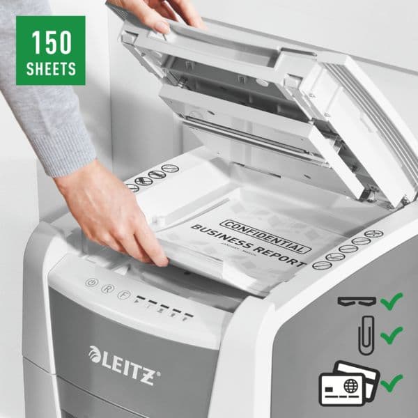 Niszczarka Leitz IQ AutoFeed 150, P5, 150 kartek, kosz 44L 80140000