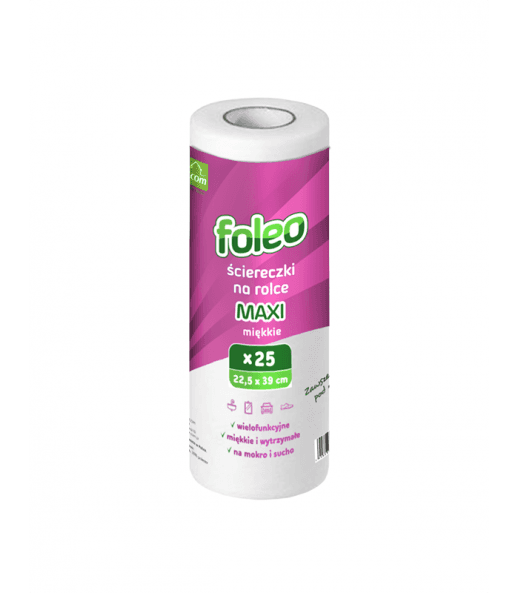 Ściereczki na rolce MAXI 22,5x39cm miękkie FOLEO FOLCOM ŚC02/21