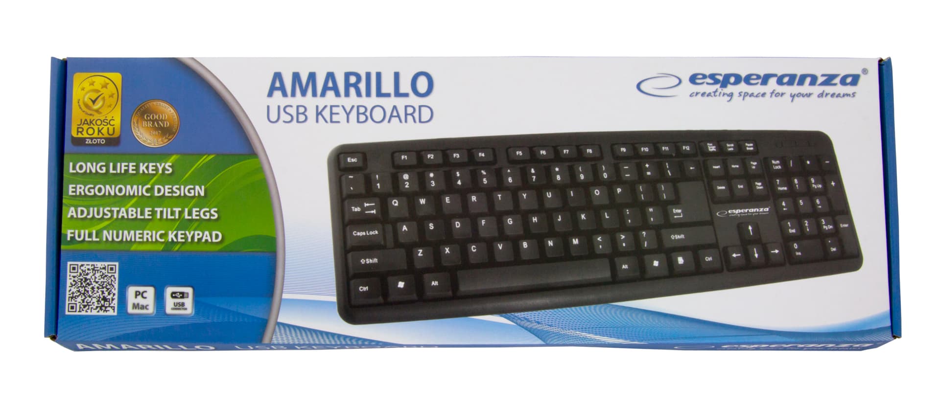Klawiatura ESPERANZA AMARILLO USB EK134