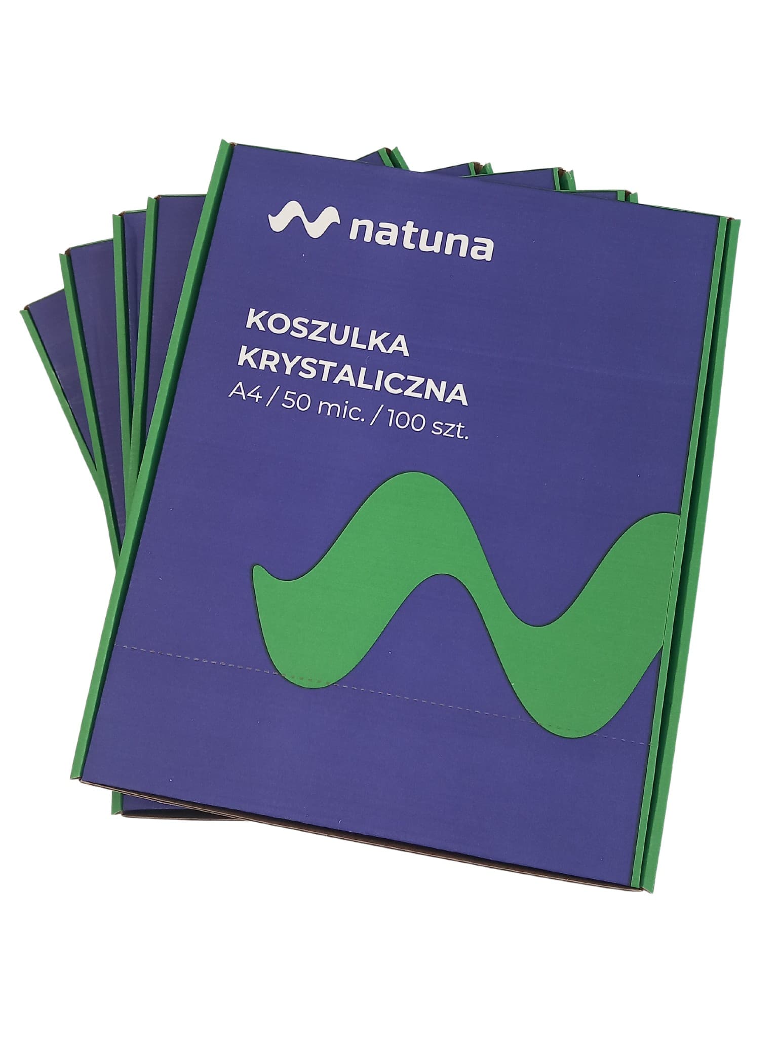 Koszulki krystaliczne na dokumenty A4 50mic 100 sztuk w pudełku NATUNA