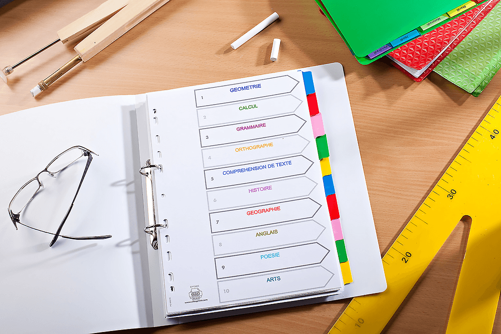 Przekładki kartonowe A4 MYLAR 1-6 kolor OXFORD 100204976