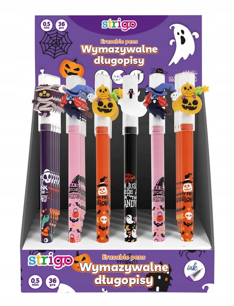 Długopis wymazywalny ze skuwką HALLOWEEN STRIGO