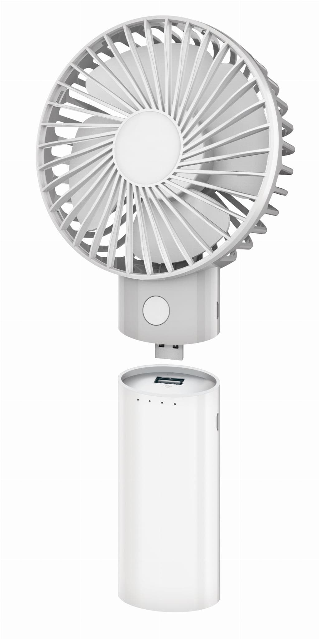 Wentylator biurkowy PLATINET z akumulatorem 4000mAh biało-szary (45237)
