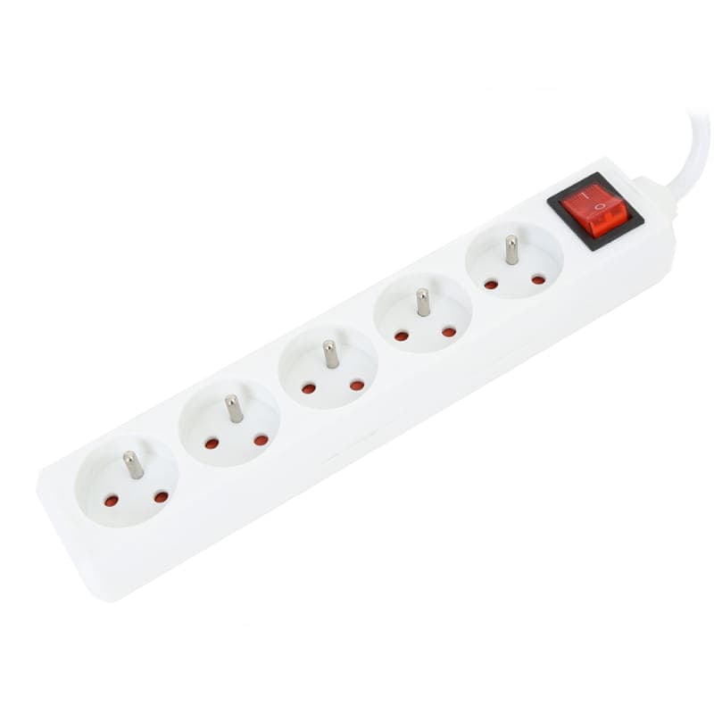 Listwa zasilająca 5g/3m biała FIESTA 10A/2500W uziemienie (42045)