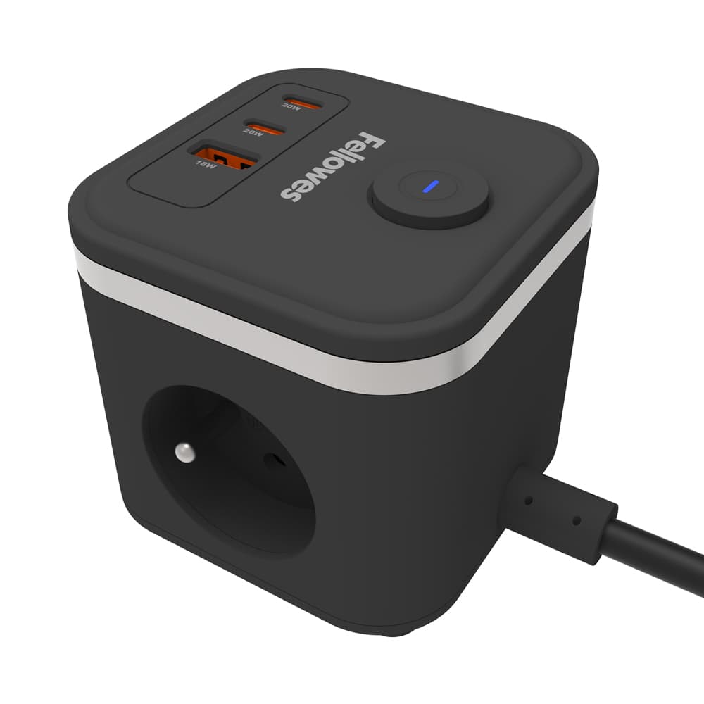Listwa ( kostka) zasilająca Power Cube typ E czarna 100137169 FELLOWES