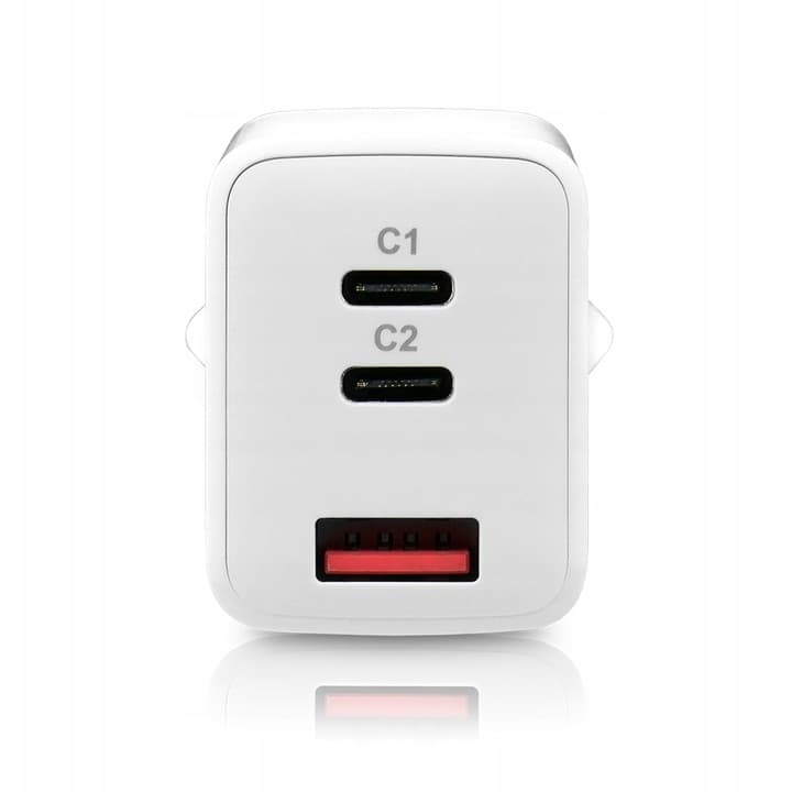 Ładowarka sieciowa 230V EVERACTIVE SC-650Q 1xUSB 3A + 2xUSB-C 3,25A 65W biała