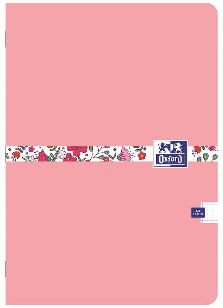 Zeszyt A5 60k kratka 90g FLORAL 400148581 OXFORD