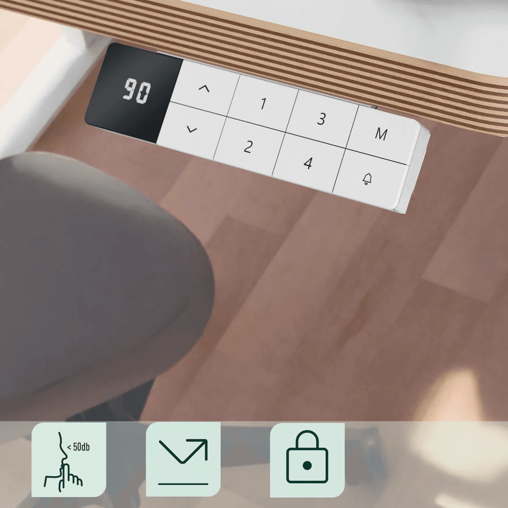 Kompaktowe biurko Leitz Ergo 120x70cm z elektryczną regulacją wysokości 67700001