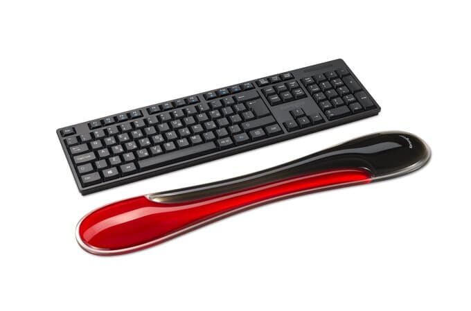 Podkładka żelowa czerwona Slim Duo Gel pod nadgarstek do klawiatury K62442WW KENSINGTON