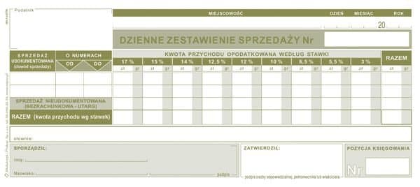 R-4h Dzienne zestawie sprzedaży-zbiorcze 1/3 A4 Michalczyk i Prokop