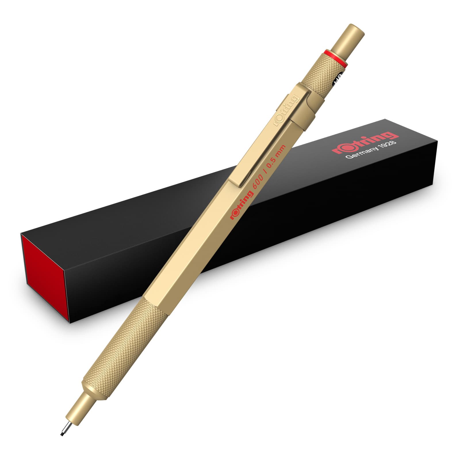 Ołowek aut. 0,5mm HB ROTRING 600 złoty obudowa met. 2158796