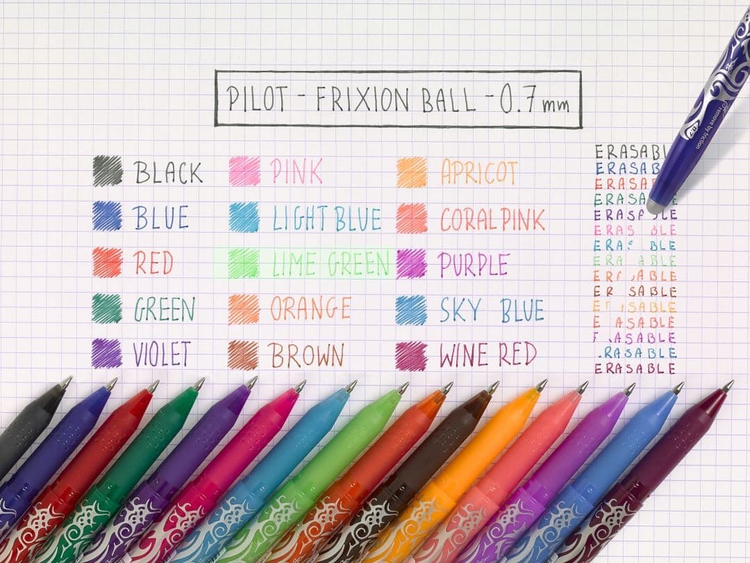 Pióro kulkowe FRIXION 0,7mm niebieskie zmazywalne do notatek PIBL-FR7-L PILOT