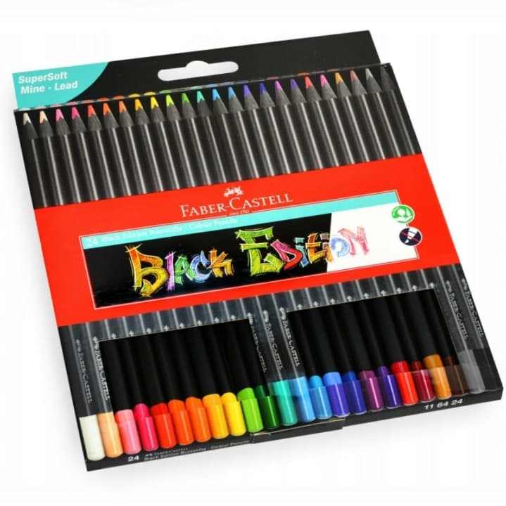 Kredki trójkatne BLACK EDITION 24kol. FABER CASTEL 116424