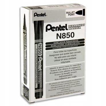 Marker permanentny N850 czarny (12 szt.) okrągła końcówka PENTEL