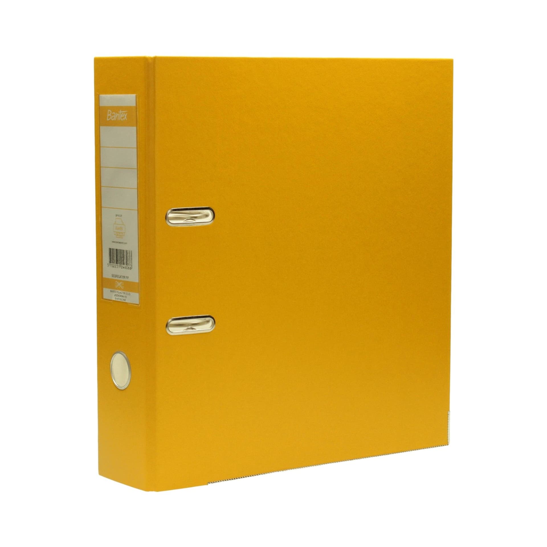 Segregator na dokumenty A4 80mm XXL żółty z szyną 100551786 BANTEX