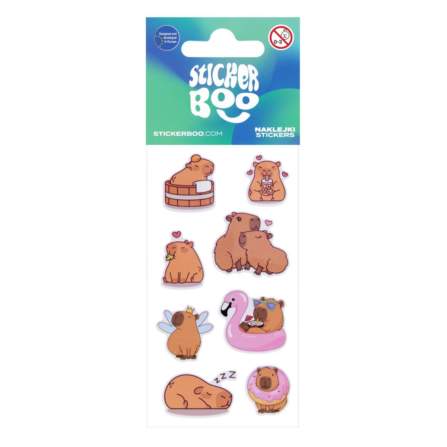 Naklejki kapibara mix 66x180mm STICKER BOO 572110