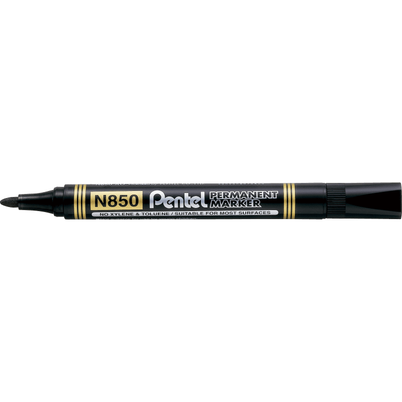 Marker permanentny N850 czarny (12 szt.) okrągła końcówka PENTEL