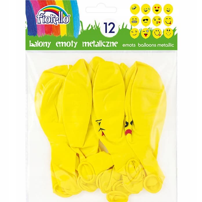 Balony Emoty Party metaliczne (12szt.) 170-2347 FIORELLO