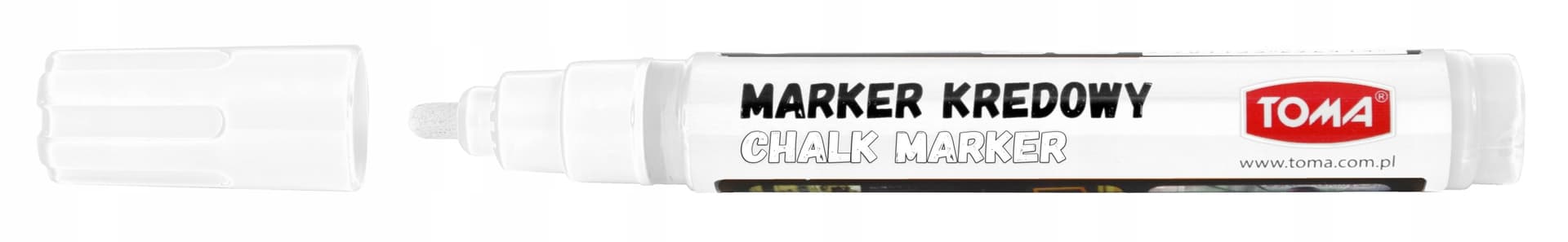 Marker kredowy końcówka 4.5mm biały TO-292 02 TOMA