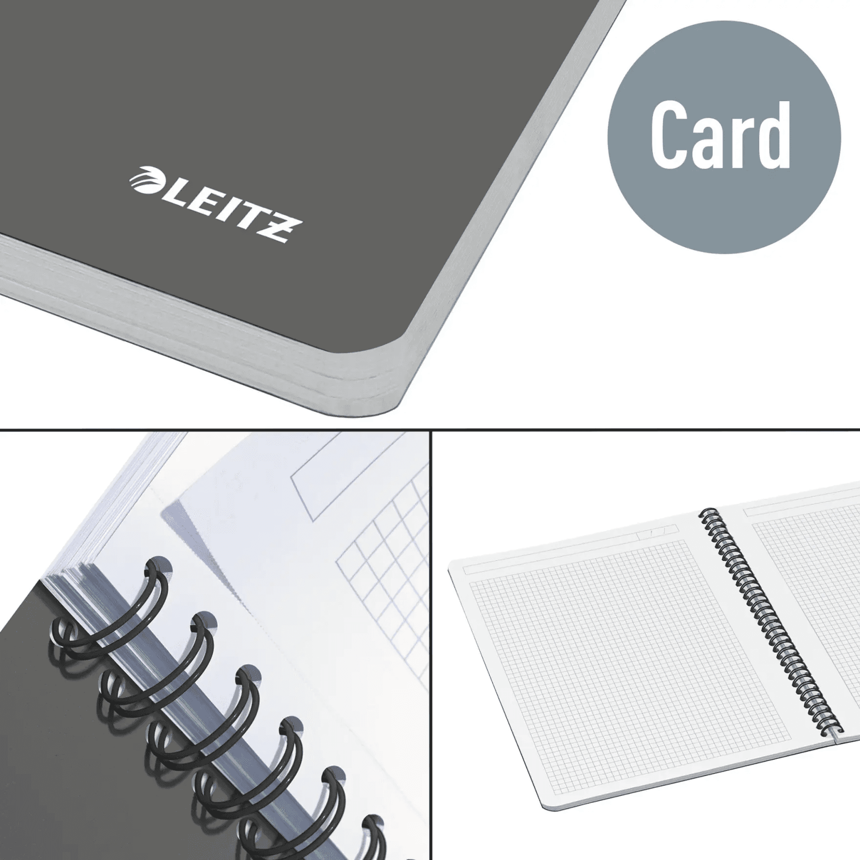 Kołonotatnik Office Card A4 w kratkę czerwony 46471025 LEITZ