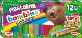 Plastelina szkolna Zestaw 12 kolorów BAMBINO St.Majewski