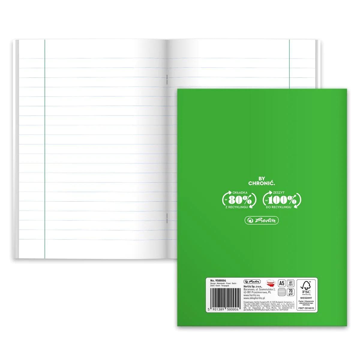 Zeszyt szkolny A5 60 kartek w linie 70g JĘZYK POLSKI 400198109 HERLITZ