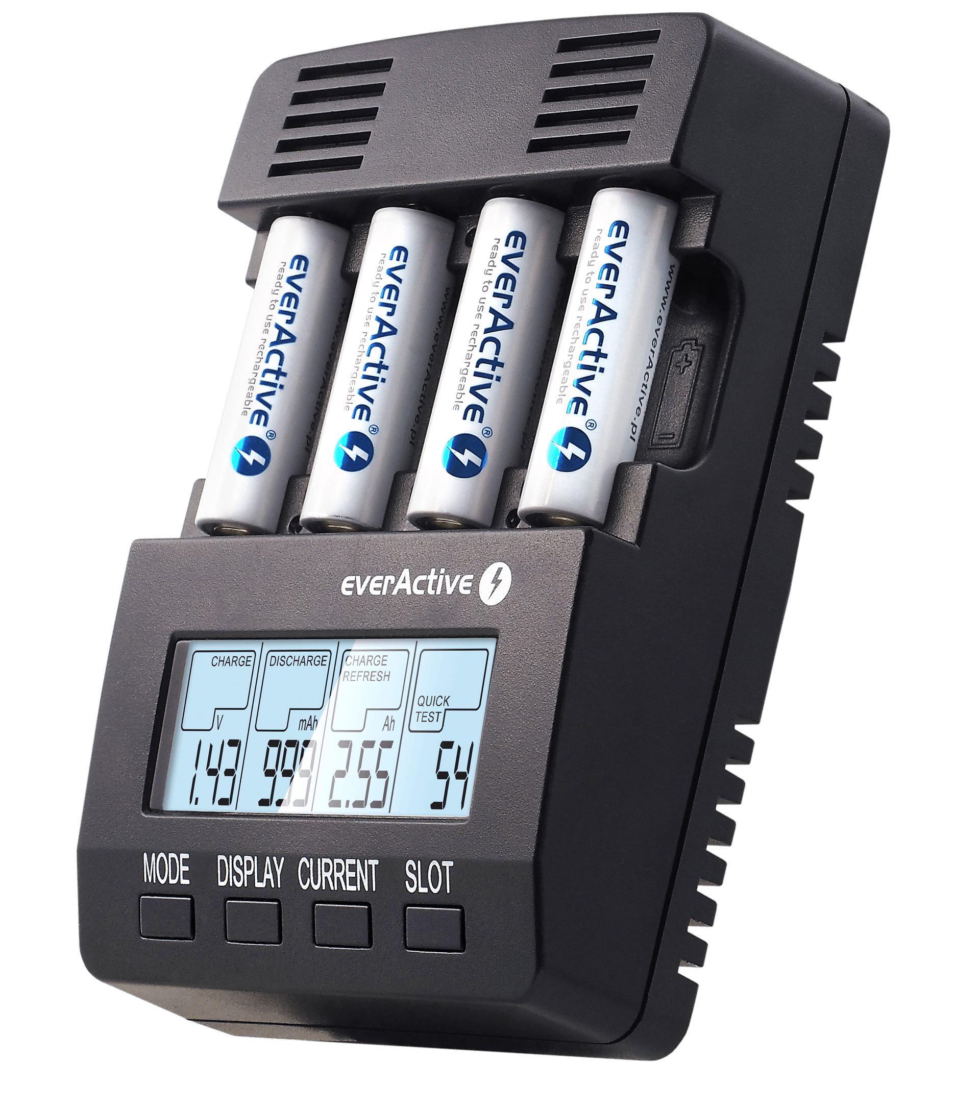 Ładowarka do akumulatorków Ni-MH EVERACTIVE AA/AAA NC-3000 4 kanały
