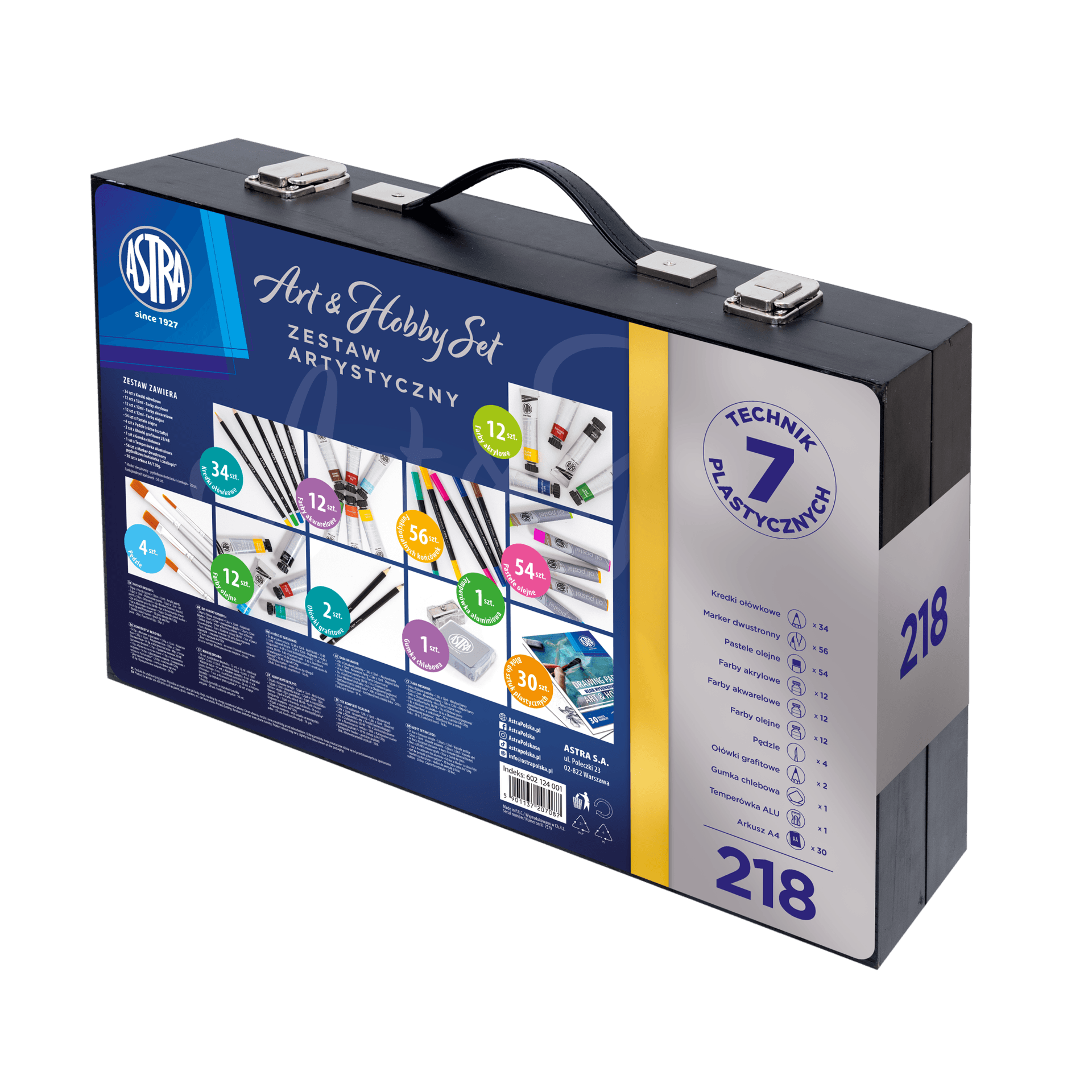 Zestaw artystyczny Art & Hobby Set w walizce 602124001 ASTRA