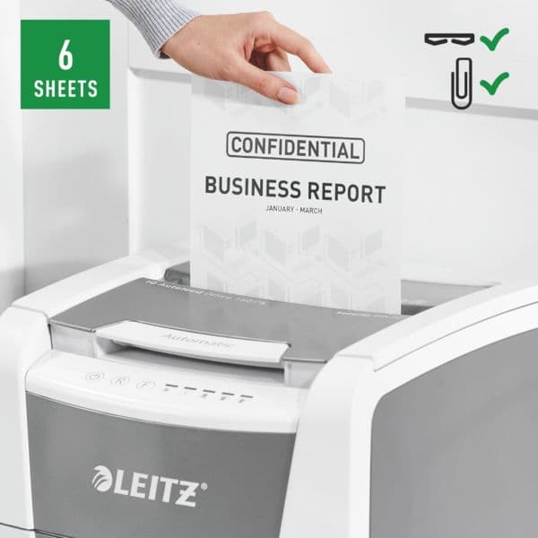 Niszczarka Leitz IQ AutoFeed 150, P5, 150 kartek, kosz 44L 80140000