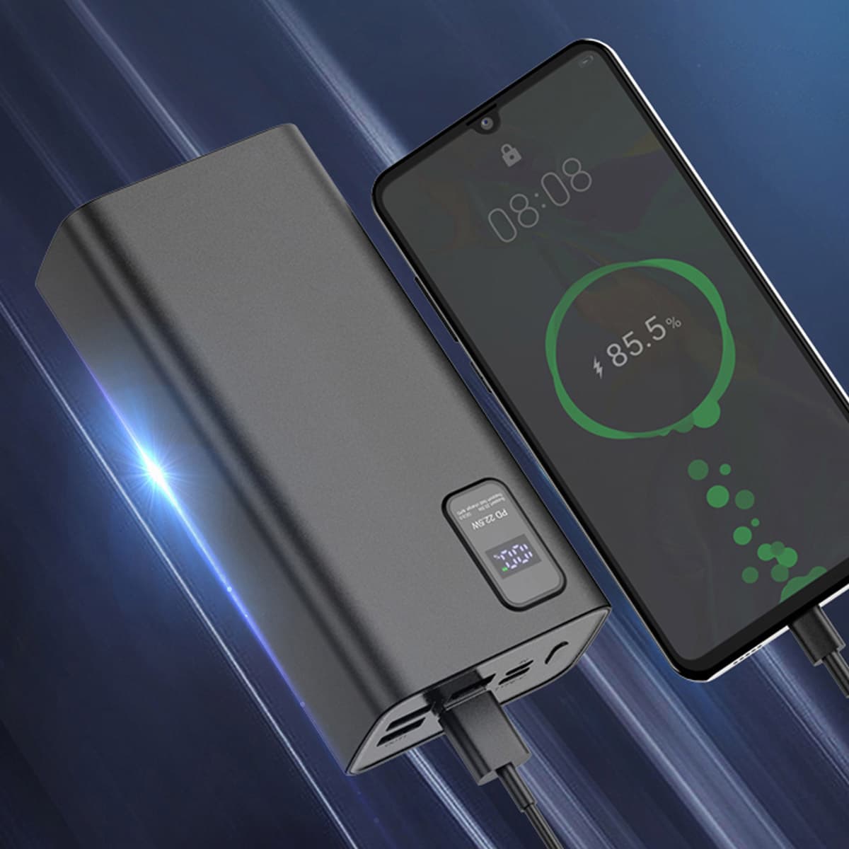 Powerbank 30000mAh 20W USB-C + microUSB -> 2xUSB-A + 1xUSB-C PLATINET (45729)