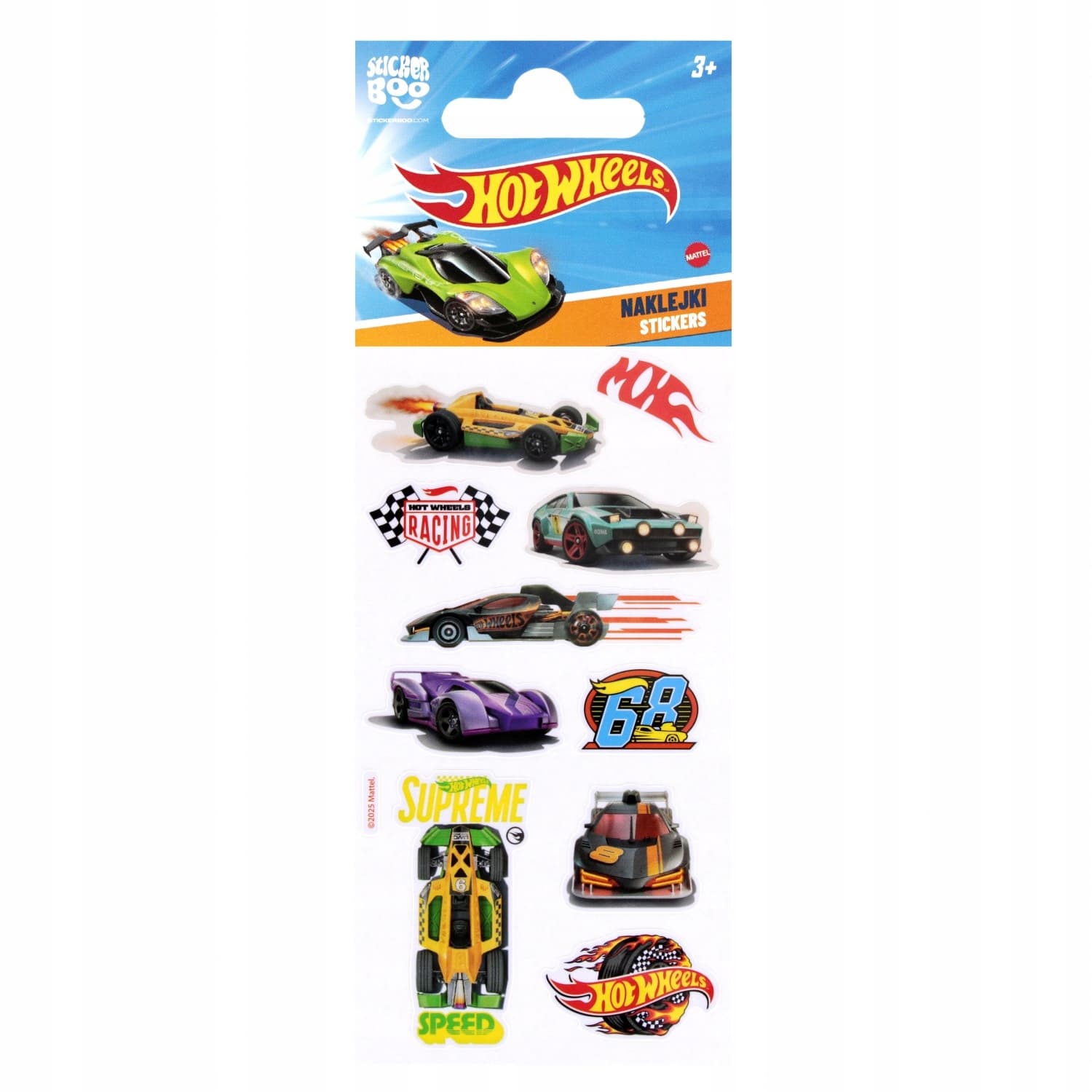 Naklejki HOT WHEELS 2 66x180mm STICKER BOO 568316