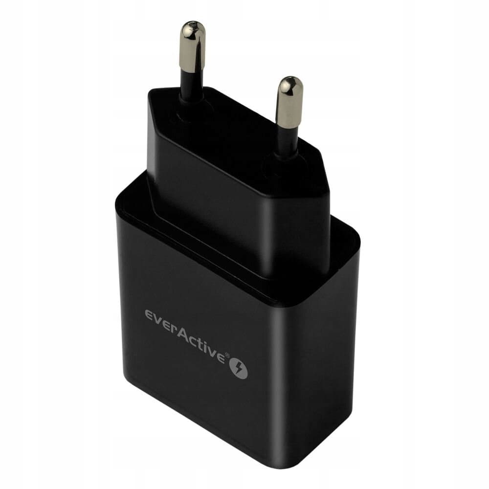 Ładowarka sieciowa 230V EVERACTIVE SC-200B 1xUSB 2,4A czarna 12W